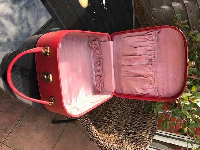 Preview of the first image of Retro Red Antler Vanity Case Vintage.
