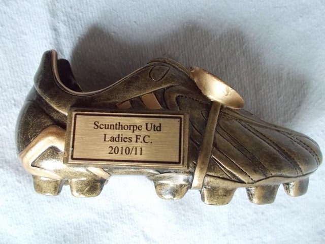 Image 2 of Scunthorpe UTD Ladies FC 2010/11 football boot trophy