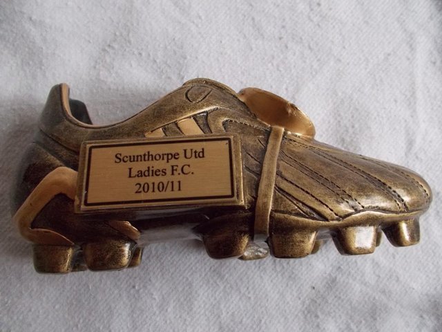 Image 3 of Scunthorpe UTD Ladies FC 2010/11 football boot trophy