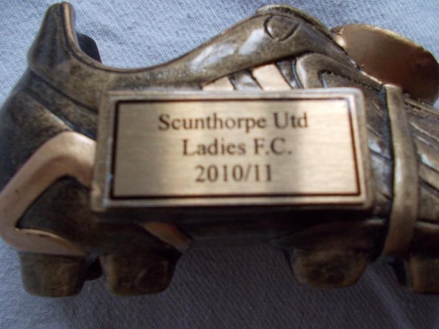 Image 7 of Scunthorpe UTD Ladies FC 2010/11 football boot trophy
