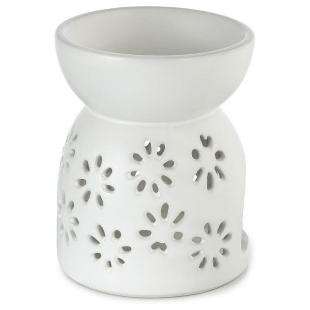 Preview of the first image of Ceramic Oil & Tart Burner - Daisy Cut-Out. Free postage.
