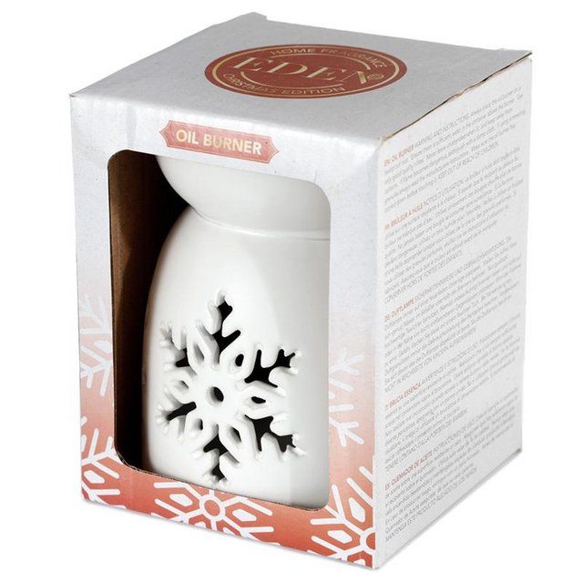 Image 3 of Ceramic Christmas Oil & Tart Burner - Snowflake Cut-Out