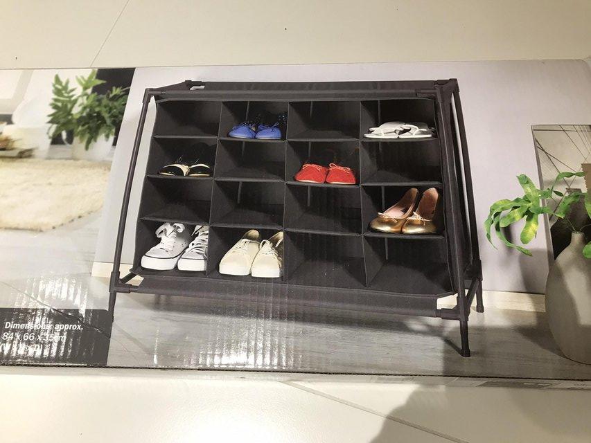 Image 3 of Shoe storage unit, holds 16 pairs of shoes.