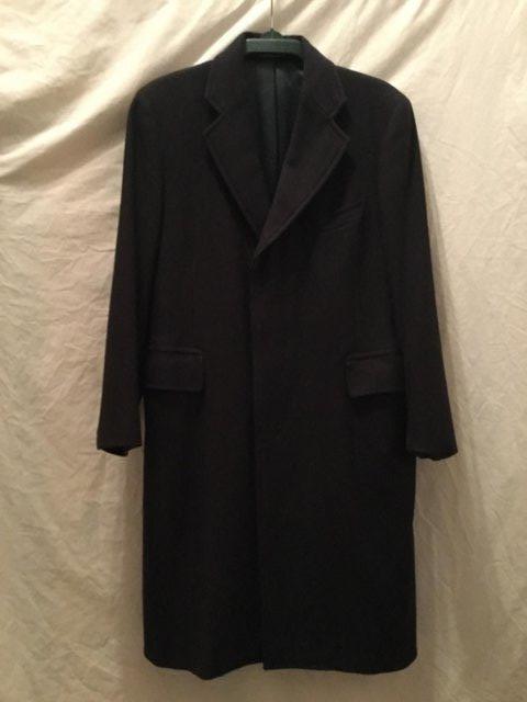 Preview of the first image of Immaculate Paul Stuart ( New York) black overcoat.