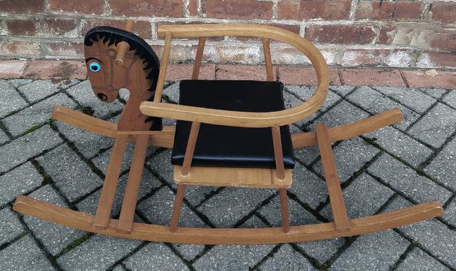 Preview of the first image of Lovely Children's vintage 1950's rocking horse seat.
