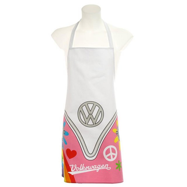 Preview of the first image of Volkswagen VW T1 Camper Bus Summer Love 100% Cotton Apron.