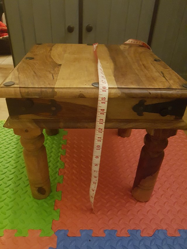 Image 2 of Heavy Solid wooden indian table