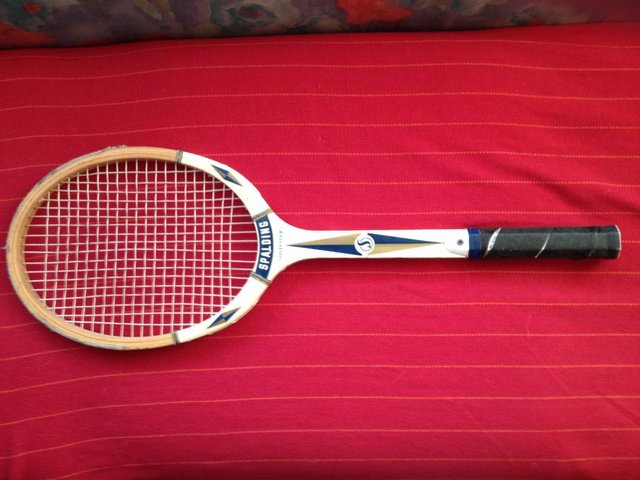 Preview of the first image of Vintage Spalding ContenderTennis Racket-medium 68 x 23cm.