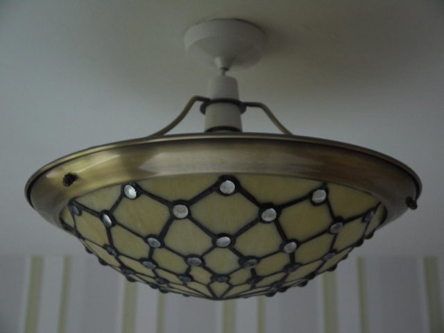 Preview of the first image of Tiffany Leaded Glass Light Shade.