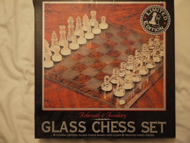 Preview of the first image of Glass Chess Set Limited Edition by Arbroath & Turnbury.