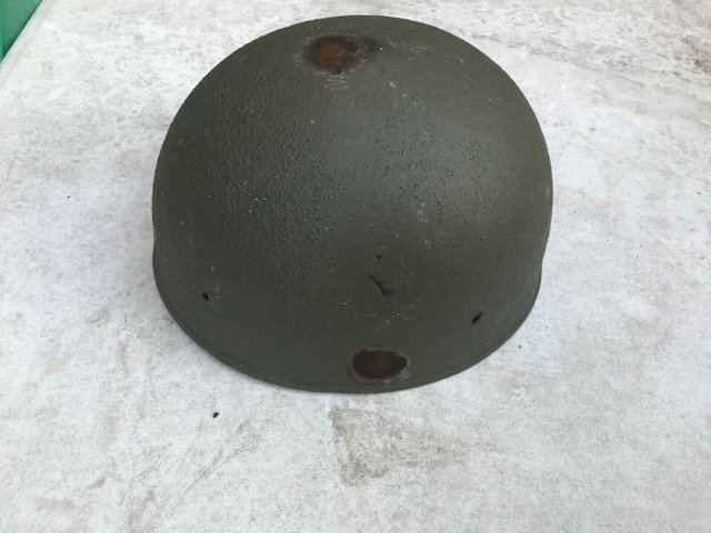 Preview of the first image of British army soldiers steel helmet 2WW.