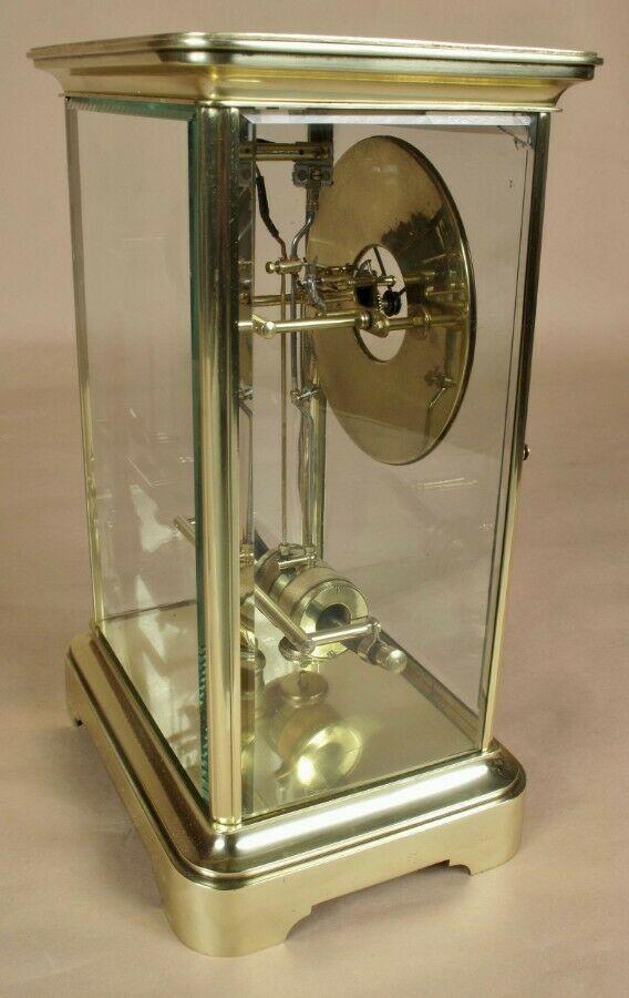Image 6 of Bulle Electric Four sided glass and brass clock circa 1920's
