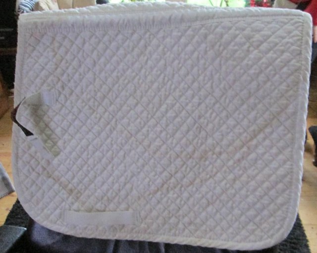 Image 2 of 2 x Used Saddle Pads (White & Red)