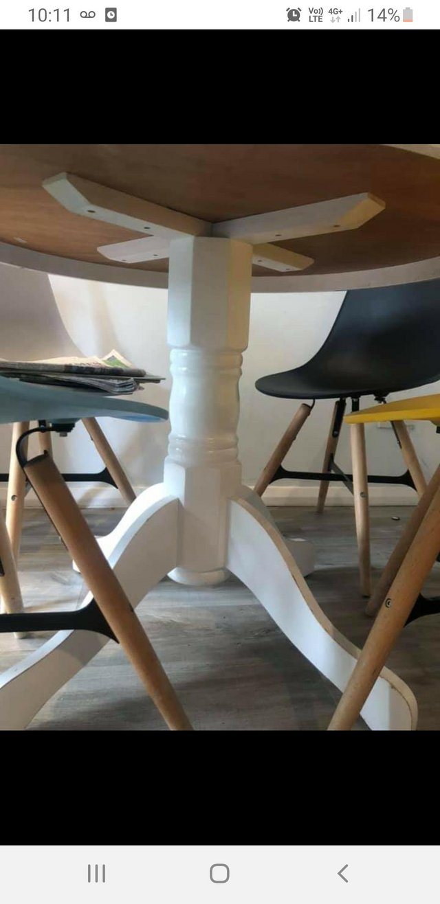 Image 19 of Modern round dining table and chairs