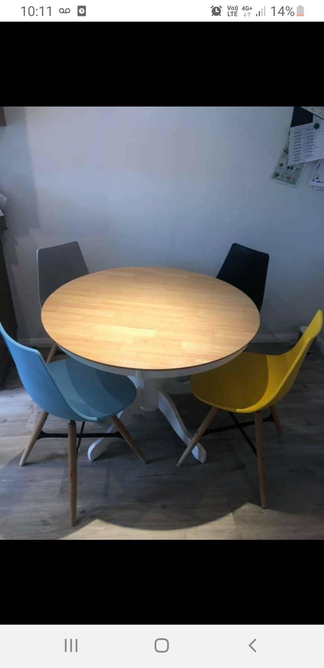 Image 20 of Modern round dining table and chairs