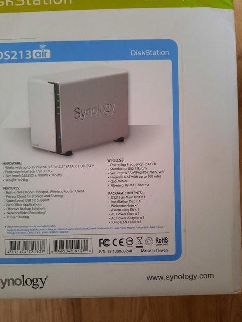 Preview of the first image of SYNOLOGY NAS DS213AIR NO HDDS.