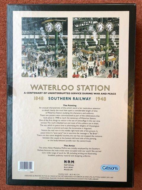 Image 2 of GIBSONS 1000 PIECE JIGSAW PUZZLE WATERLOO STATION CENTENARY
