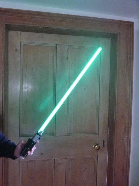 Preview of the first image of Star Wars Yoda Force FX Lightsaber Collectible.