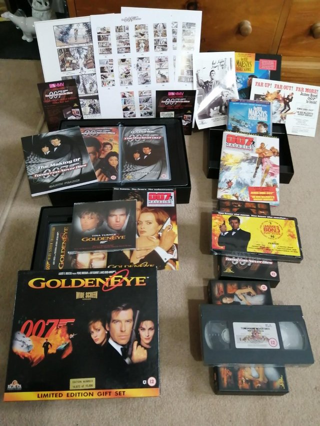 Preview of the first image of Video's James Bond Box Sets Tapes Sealed OHMSS Goldeneye.