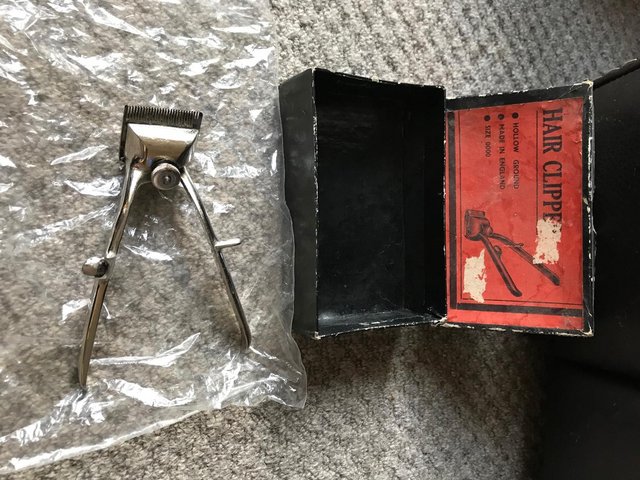 Preview of the first image of Antique Hair Clippers Boxed Made in UK.