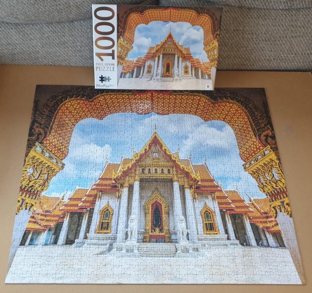 Preview of the first image of 1000 piece jigsaw called MARBLE TEMPLE THAILAND by MINDBOGGL.