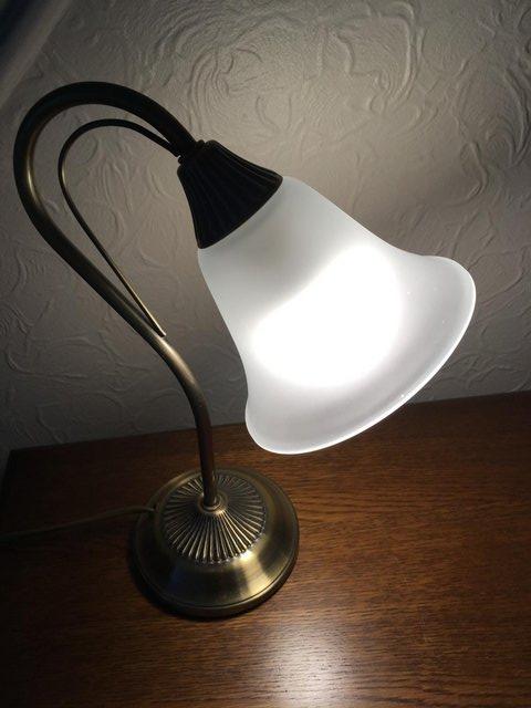 Image 2 of Antique Brass Finish Table Lamp