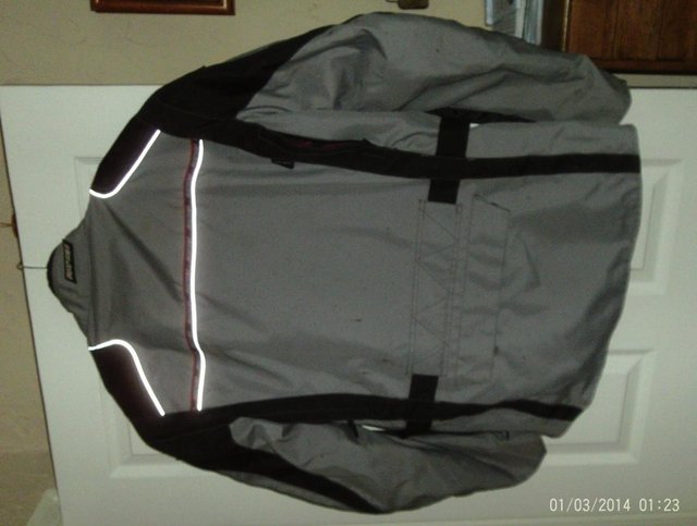 Preview of the first image of rayven mens used motorbike jacket.