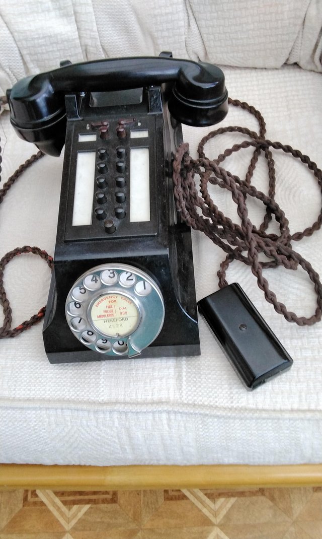 Image 2 of Telephone. Long Black Bakelite
