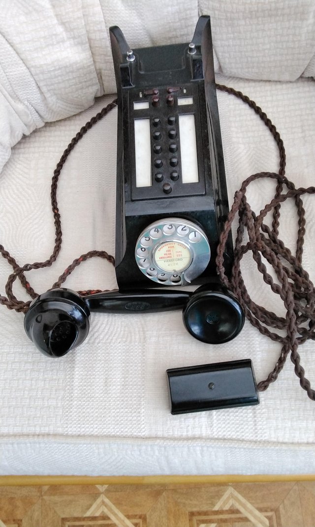 Image 3 of Telephone. Long Black Bakelite