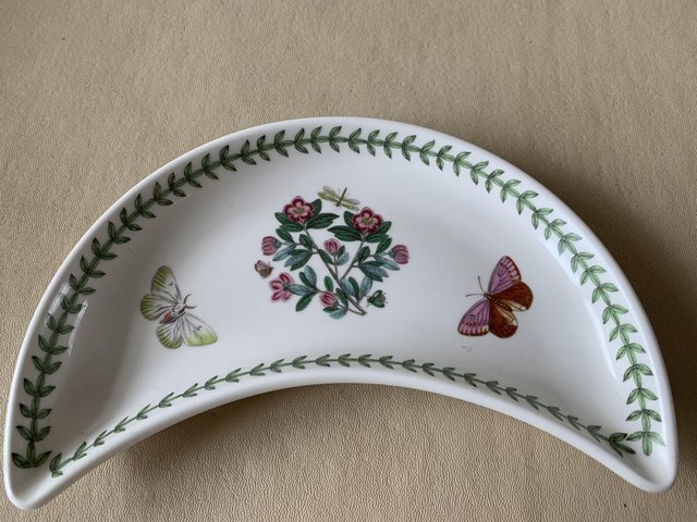Preview of the first image of Portmeirion The Botanic Garden Crescent shape tray.