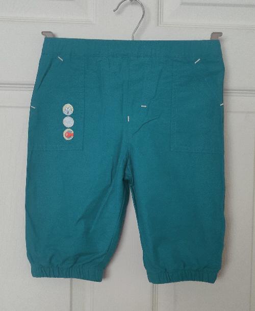 Preview of the first image of Lovely Toddlers M&S Teal Trousers - Age 6/12 Months   B24.