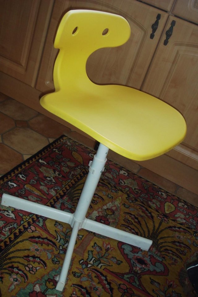 Preview of the first image of EYE CHATCHING BRIGHT YELLOW CHILDRENS CHAIR.