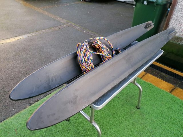 Image 3 of PAIR WATER SKIS WITH MONO SKI AND ROPE