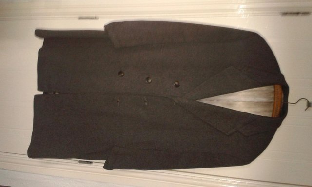 Preview of the first image of Grey Crombie Overcoat Original, Double Breasted size46 Chest.