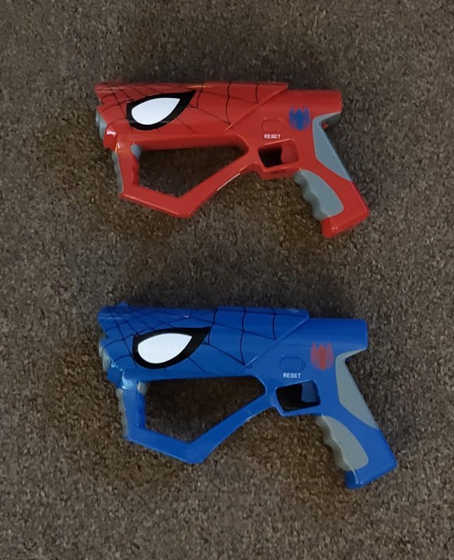 Preview of the first image of Marvel Ultimate Spiderman Laser Blasters    BX35.