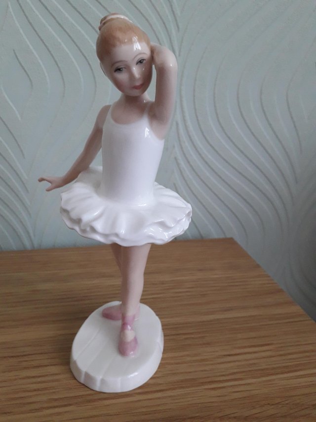 Preview of the first image of Royal Doulton HN3395 Little Ballerina figurine..