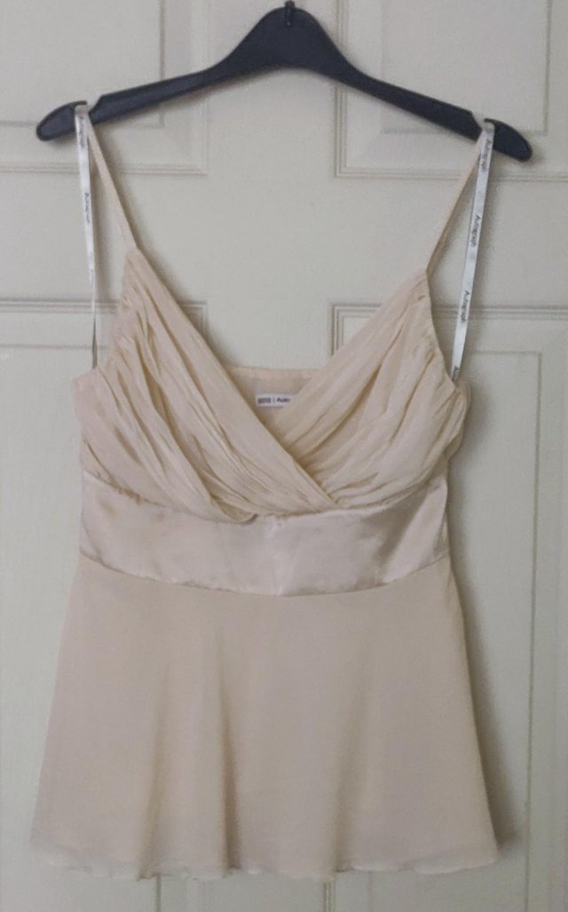 Preview of the first image of Ladies Pale Pink Silk Top By Autograph - Size 8   B24.