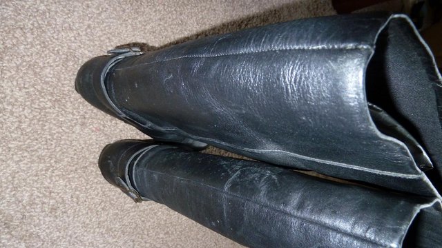 Image 3 of leather black boots size 38 clarkes
