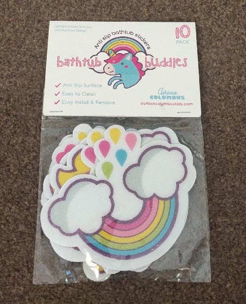 Preview of the first image of Pack of 10 Unicorns & Rainbows Bathtub Buddy Stickers   BX35.