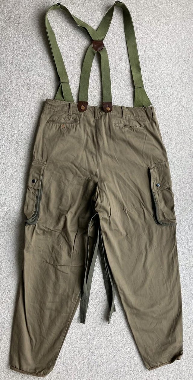 Image 2 of US ARMY WW2 M42 PARATROOPER JUMP TROUSERS 38R BNWOT WWII USA