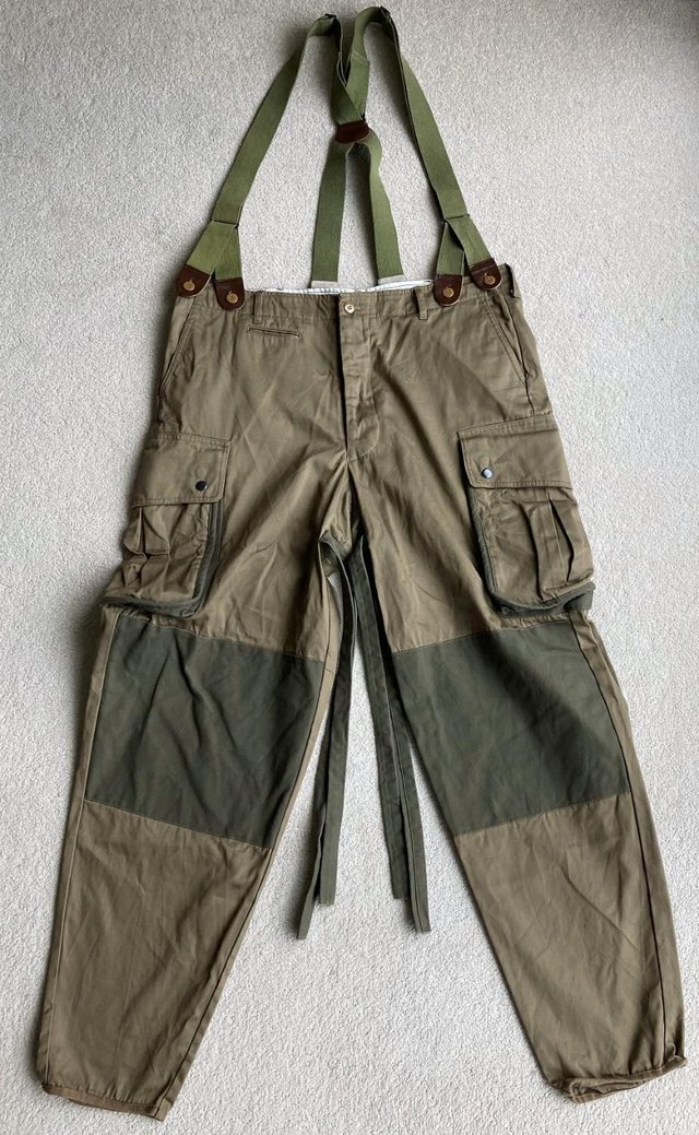 Preview of the first image of US ARMY WW2 M42 PARATROOPER JUMP TROUSERS 38R BNWOT WWII USA.