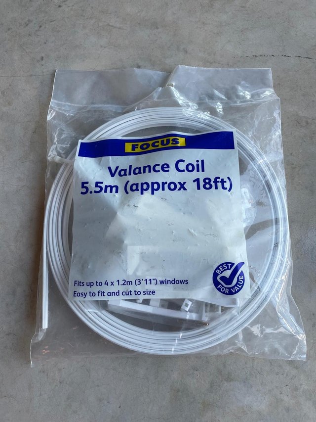 Preview of the first image of Valance Coil 5.5m. BRAND NEW with tape hook, brackets and en.