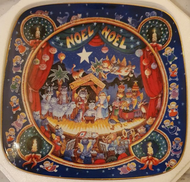 Preview of the first image of Bill Bell Noel Noel Porcelain Plate.