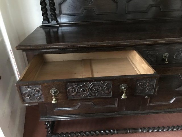 Image 3 of Dark wooden (black) Welsh Dresser /sideboard
