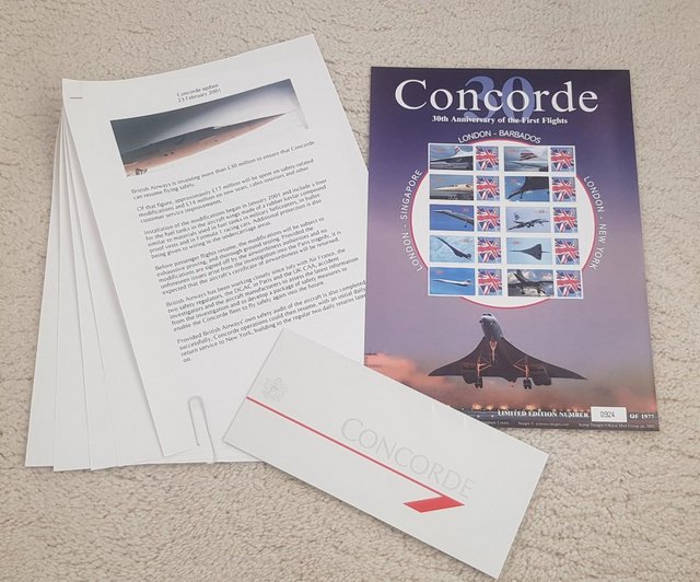 Preview of the first image of BA - Concorde C of C Wallet, Update Doc & A4 Poster.