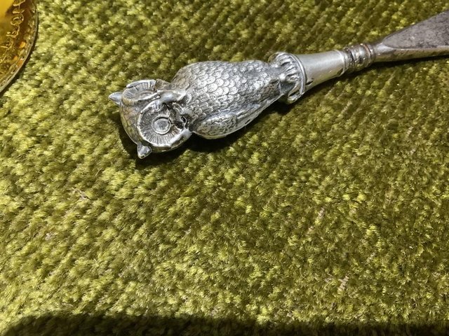 Image 4 of Silver owl double side heads shoehorn