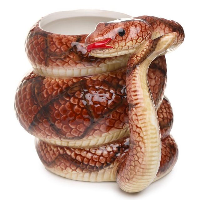 Image 2 of Ceramic Python Coiled Collectable Mug. Free Postage