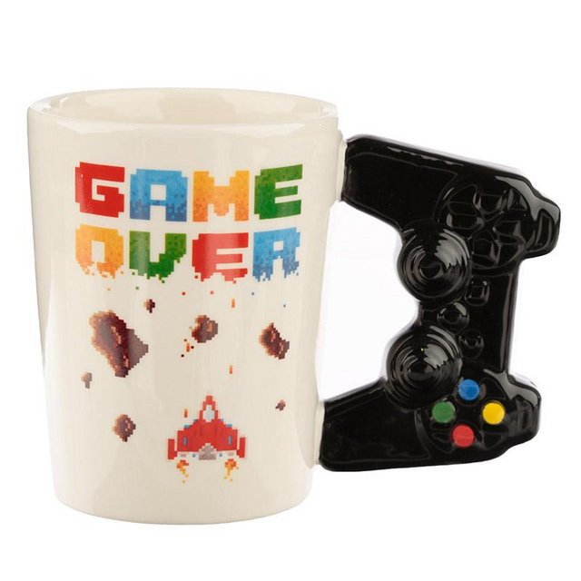 Image 2 of Ceramic Game Over Shaped Handle Mug .  Free Postage.