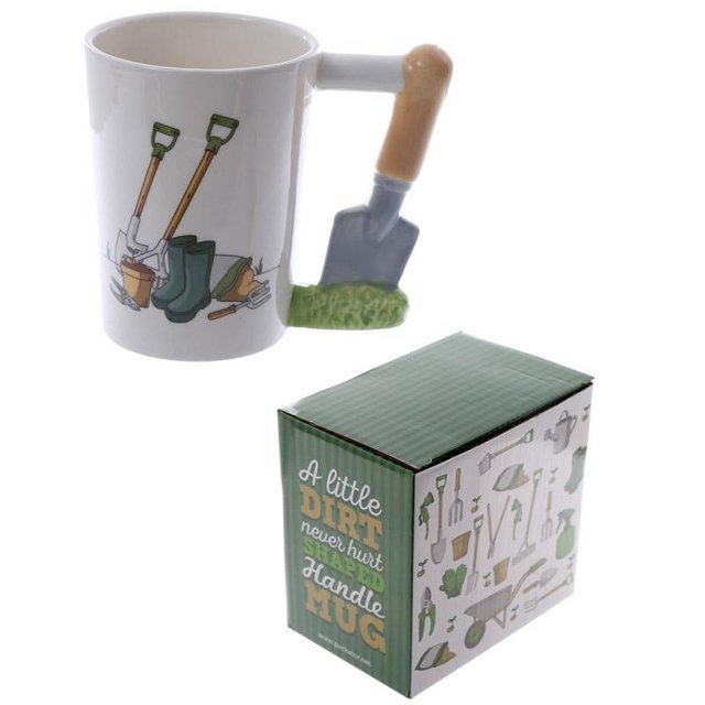 Preview of the first image of Novelty Ceramic Trowel Shaped Handle Garden Mug. Free  Post.