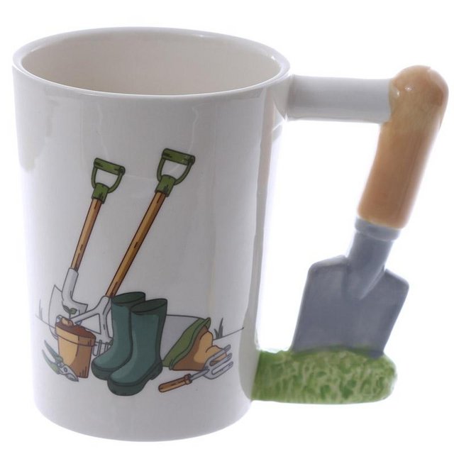 Image 2 of Novelty Ceramic Trowel Shaped Handle Garden Mug. Free  Post